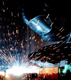 电焊工人工业生产背景素材图片