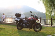 
                    草地上的铃木摩托车图片
