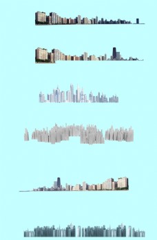 建筑卡通城市建筑立体插画卡通图片