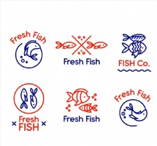 
                    手绘新鲜鱼标志图片
