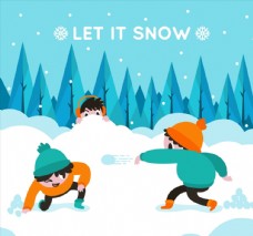 
                    打雪仗的个孩子图片

