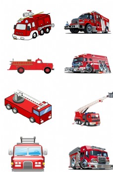 psd素材消防车素材图片