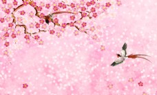 水墨中国风花卉背景墙图片