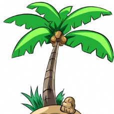 tag儿童插画椰子树卡通椰子树图片