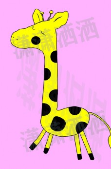 
                    卡通可爱的长颈鹿图片
