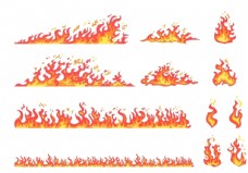 橙色花火焰火苗火圈烟雾图片