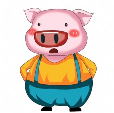 猪矢量素材卡通猪猪插画图片