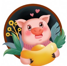 猪矢量素材卡通猪猪表情图片