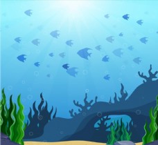世界风景海底世界鱼群风景图片