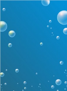 唯美海边蓝色小清新海底气泡图片