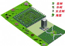 公司绿化效果图园林绿化图图片