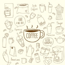 咖啡元素图片