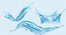 节水公益广告水滴水花波浪图片