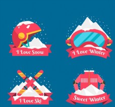 冬季运动标签图片