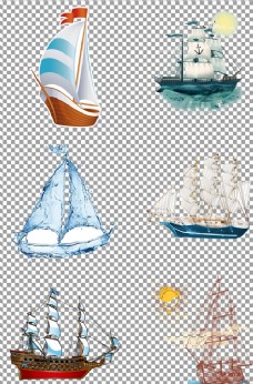 背景图卡通帆船图片