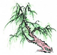 
                    水墨柳树图片
