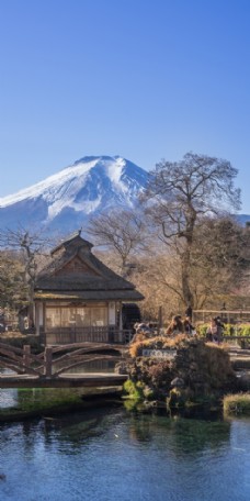 雪山富士山图片
