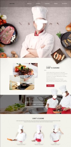 网页模板厨师职业人物图片