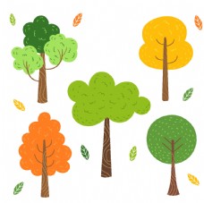 绿树卡通树图片