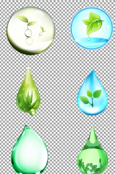 绿色环保水滴图片