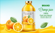 橙汁海报新鲜果汁海报图片