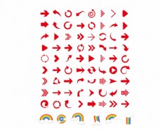 logo小箭头元素彩虹元素图片