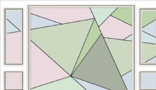 几何三角形框框背景墙图片