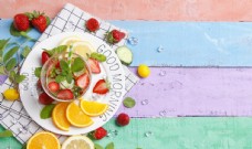 图片素材草莓奶昔水果饮品海报背景素材图片