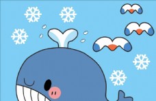 洋房卡通鲸鱼图片