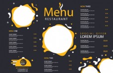 咖啡西餐厅菜单模板图片