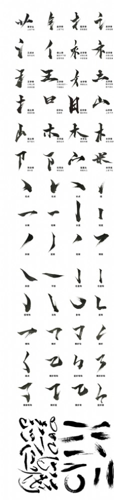 中国风国风古墨书法笔触造字文化设计图片