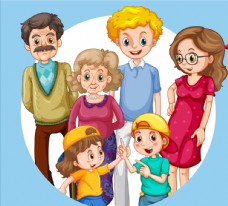 
                    卡通家庭人物图片
