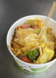 食材海鲜朝鲜冷面美食食材背景海报素材图片
